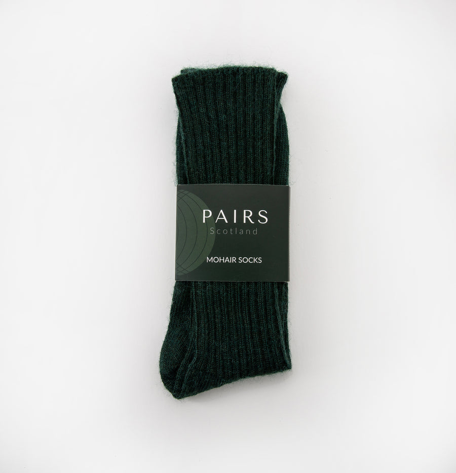 Pairs Scotland, Mohair Everyday Socks, Green