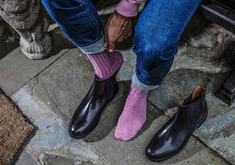 Pairs Scotland, Mohair Everyday Socks, Pink