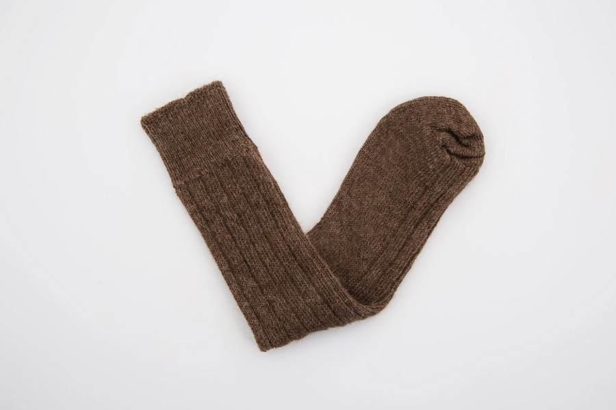 Pairs Scotland, Alpaca Bed Socks, Brown