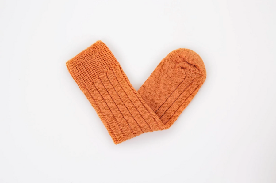 Pairs Scotland, Alpaca Bed Socks, Orange