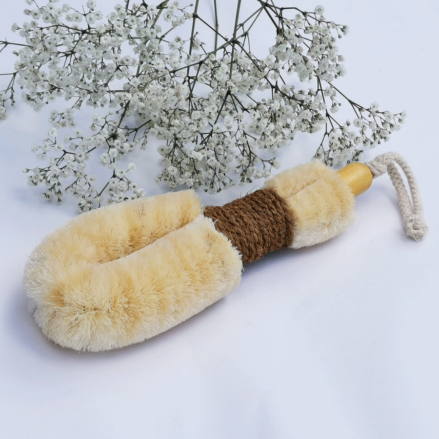 ELYTRUM - Revive Body Brush with Coir Handle, Sisal Collection - Elysian Theory