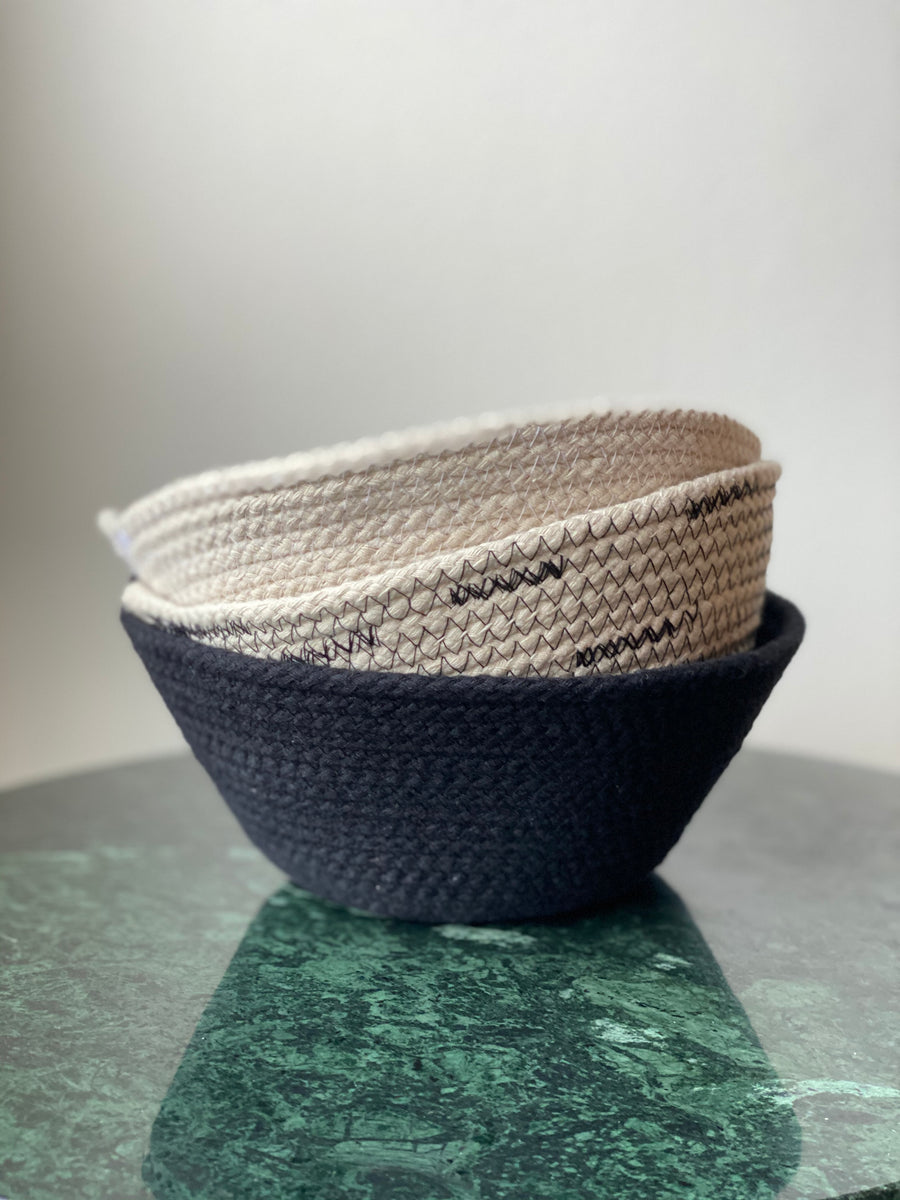 Knotsy Brighton - Pure White Cotton Shallow Bowl - Elysian Theory